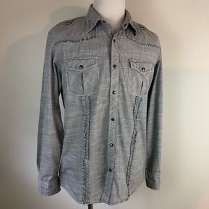 BKE Buckle Athletic Fit Western Snap Front Shirt